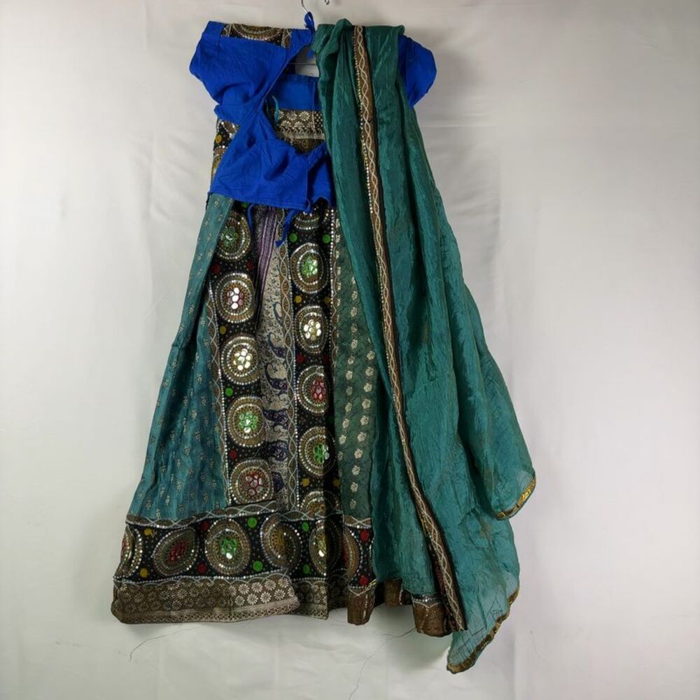 Unknown Lehenga Top w/Scarf Dress